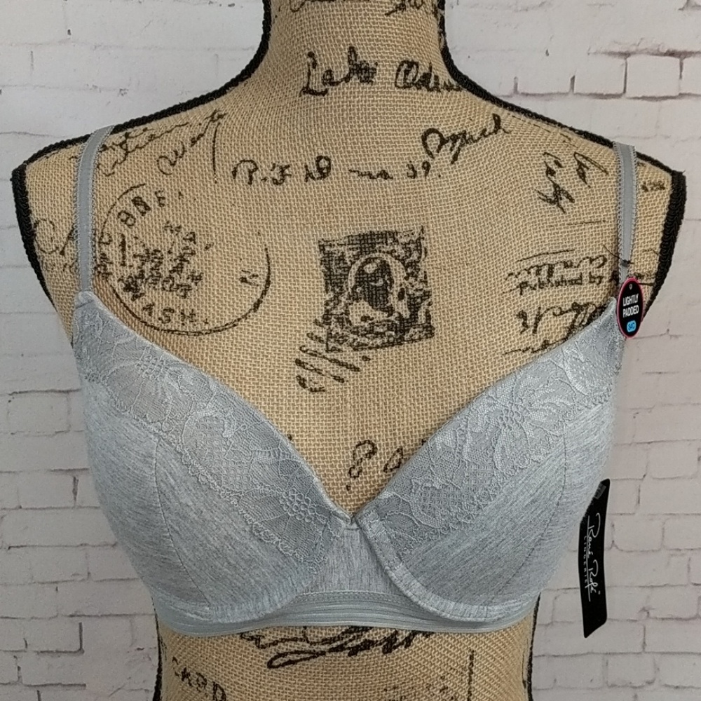 RENE ROFE Grey Knit Bra Lightly Padded